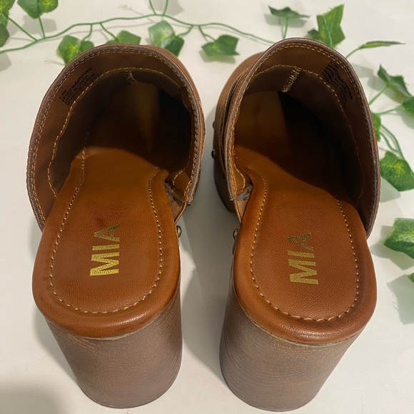 Mia clogs Shoes brown Size 7.5 - Picture 10 of 13